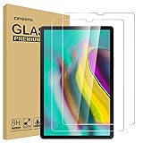 Orzero (2 Pack) Compatible for Samsung Galaxy Tab S5e (T725, T720), Tab S6 10.5 inch 2019 Tempered Glass Screen Protector, 9 Hardness HD Anti-Scratch Full-Coverage (2.5D Arc Edges)