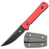 Ccanku C1296 Fixed Blade Knife Neck Knife,9Cr18Mov Blade G10 Handle EDC Tool Knifes with kydex Sheath for Outdoor, Camping, Hiking, Fishing,Hunting(Red) … …