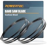 POWERTEC 93-1/2 Inch Bandsaw Blades, 1/2' x 4 TPI Band Saw Blades for Delta, Grizzly, Rikon, Sears Craftsman, Jet, Shop Fox and Rockwell 14' Band Saw for Woodworking, 2 Pack (13115-P2)