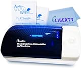 Truedio Automatic Hearing Aid Dryer & Dehumidifier - Double UV-C Light - Dehumidifier for Hearing Aids and Hearing Devices - Includes Free AudioWipes Towelettes for Additional Hearing Aid Cleaning
