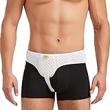 TENB Hernia Belts for Men Groin Hernia Support for Men and Women Medical Hernia Guard Inguinal Truss for Single Sports Hernia Adjustable Waist Strap with Removable Compression Pads (White, Medium)
