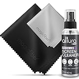 Screen Cleaner Kit - Computer, Laptop & TV Screen Cleaner - Great for Smart TVs, Monitors and Glasses - Comes with 2 MagicFiber Microfiber Cleaning Cloths - Streak Free