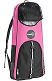 Phantom Aquatics Rapido Snorkeling Backpack with Shoulder Strap - Fits Snorkel Mask Fin Snore Set and More - Ideal Snorkel Travel Bag, Snorkeling Gear Equipment and Water Sports (One Size, Pink)