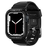 Spigen Rugged Armor Pro Compatible with Apple Watch Case with Band Series 7 (45mm) and Series 6/SE/5/4 (44mm) - Black
