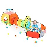 3 in 1 Ball Pits for Toddlers Kids Play Tent with Play Tunnel, Pop Up Play Tent for Boys and Girls, Toys for Babies, Kids Gifts for Outdoor Games Indoor (3pc Ball Pit Play Tent)