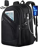 Travel Laptop Backpack, Business Laptop Backpack, College Backpack Anti Theft Durable with USB Charging Port, Water Resistant Work Computer Bag Fits 15.6 Inch Notebook, Gifts for Men, Black
