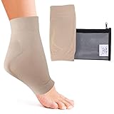 CRS Cross Achilles Heel Sleeve - Premium Padded Compression Gel Sleeve / Sock for Cushion & Protection of Haglunds Bump, Achilles Tendonitis, and Bursitis (One size fits most)