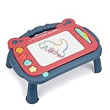 HCFJEH Magnetic Drawing Board for Toddlers 1-3, Color Erasable Doodle Writing Pad, Learning Painting Sketch Pad, Best Birthday Easter Christmas Halloween Kids Toy Gifts for Boys and Girls(Blue)