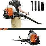 TOLUON Leaf Blower 63CC 3HP 2-Stroke Engine Gas Powered Multi-Purpose High Strength 665 CFM Snow Blower Dust Blower Shipping from USA Fast Arrival Orange