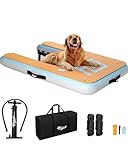 Inflatable Dog Pool Ramp | 60'L×42'W×6'H Oversized Dog Pool Ladder | EVA Non-Slip Foam Deck | Dog Ramp for Pools, Lakes, Boats and Docks | Claw-Friendly, Safe & Easy Climb for Large Dogs Up to 220lbs