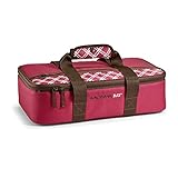 Rachael Ray Lasagna Lugger, Reusable Insulated Casserole Carrier Keeps Food Hot or Cold for Hours, Perfect for Lasagna Pan, Casserole Dish, Baking Dish & More, Burgundy