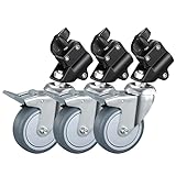 Soonpho Professional Swivel Caster for Photography Light Stand Wheels Set(3 Packs),All Metal Moving Light Stand Rolling Wheels Kit with Brake,Free Your Hand~