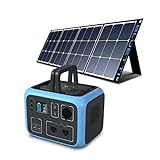 BLUETTI AC50S 500Wh Portable Power Station with Solar Panel Included, 300W/Dual AC Outlet Solar Generator Camping Battery Backup for Travel Trip RV Home Bundle w/120W Solar Charger