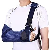 Willcom Arm Sling Shoulder Injury Immobilizer for Sleeping, Medical Sling with Waist Strap for Men and Women, Support Brace for Rotator Cuff Torn Hand Wrist Elbow Clavicle Post-Surgery(Right Arm/Medium)