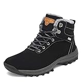 Women Men Winter Boots Warm Lining Hiking Shoes Non-Slip Water-Resistant Outdoor Ankle Snow Boots for Walking Trekking