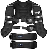 Yes4All Weighted Vest, Strength Training Weight Vest for Men & Women - 16Lb (Ankle Weights Included)