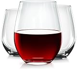 Vivocci Unbreakable Elegant Plastic Stemless Wine Glasses 20 oz | 100% Tritan Heavy Base | Shatterproof Glassware | Ideal For Cocktails & Scotch | Perfect For Homes & Bars | Dishwasher Safe | Set of 2