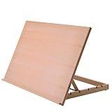 Falling in Art Extra Large 5-Position Wood Drafting Table Easel Drawing and Sketching Board, 29 1/2 Inches by 19 2/3 Inches