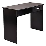 Koonlert Shop Computer Desk PC Laptop Table Wood Workstation Study Home Office Furniture Attractive Black Finish #772