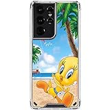 Skinit Clear Phone Case Compatible with Samsung Galaxy S21 Ultra 5G - Officially Licensed Warner Bros Tweety Bird iPod Design