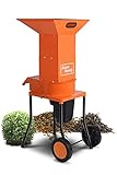 SuperHandy Leaf Mulcher Shredder Electric Green and Waste Management Heavy Duty 120V AC 11' Inch Cutting Blade .5' Inch Cutting Capacity for Leaves, Grass, & Clippings