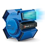 Lasko X-Blower 6 Position High Velocity Pivoting Utility Blower Fan for Cooling, Ventilating, Exhausting and Drying, 3 Speeds, AC Outlet, Circuit Breaker with Reset, USB Port, 11', Blue, X12905