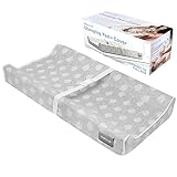 Contoured Changing Pad - Waterproof & Non-Slip, Includes a Cozy, Breathable, & Washable Cover - Jool Baby (Gray)