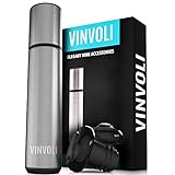 VINVOLI Wine Preserver Set - New 2024 Wine Vacuum Pump with 2 Reusable Wine Stoppers - Wine Sealer and Wine Saver to Keep Wine Fresh Longer - Professional Quality for Wine Lovers and Sommeliers