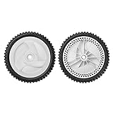 532403111 194231X427 Front Drive Wheels Fit for Craftsman Mower - Front Drive Tires Wheel Fit for Craftsman & HU Front Wheel Drive Self Propelled Lawn Mower Tractor, 2 Pack, White