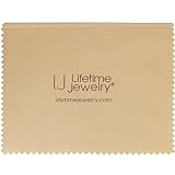 LIFETIME JEWELRY Polishing Cloth New and Improved Professional Cleaner for Gold or Rhodium Plated Jewelry Comes in Plastic Storage Pouch 5 x 6 Inches