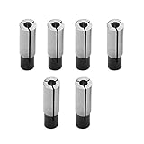 6 Packs 1/4' To 1/8' Collet Adapter for CNC Lathe Router Cutter Milling Bit Collet Reducer
