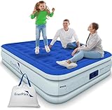EnerPlex Queen Air Mattress with Built-in Pump - 16 Inch Double Height Inflatable Mattress for Camping, Home & Portable Travel - Durable Blow Up Bed with Dual Pump - Easy to Inflate/Quick Set Up﻿