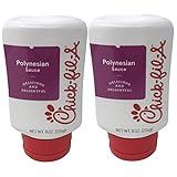 Chick fil A Sauce Squeeze Bottles - 2 Pack - Polynesian Sauce - 8 ounces each - Resealable Container for Dressings, Marinades, and Sauces