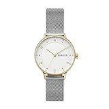 Skagen Women's RIIS Quartz Analog Stainless Steel and Stainless Steel Watch, Color: Silver (Model: SKW2912)