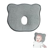 AMOCHY Baby Pillows for Sleeping|, Flat Head Baby Pillow with Prevent Flat Head Syndrome, Baby Head Pillow, Baby Pillow to Prevent Flat| Head Support Soft & Comfortable || (Grey)
