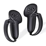 SUPERUS Controller Grips Cover for Meta Quest 3, Anti-Slip Texture - VR Accessories Compatible with Oculus Quest 3, Silicone Controller Grips Cover with Adjustable Knuckle Straps