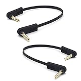 Kework 3.5mm Audio Cable, 2-Pack 15cm 1/8' 3.5mm TRS Male to TRS Male Stereo Jack Audio Cable AUX Cord for Headphone, Car Stereo, Home Stereo and More (Double Angle)