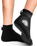 BPS 'Storm Sock' Neoprene Wetsuit Socks - with Anti-Slip Sole - Unisex Socks for Snorkeling, Beach Volleyball, Surfing, Scuba Diving, Fin Socks - Low Cut (Black/White Accent, Medium)