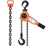 Amarite Chain Hoist Lever Hoist, 3300 Lbs, 10ft Load, Chain Manual Chain Hoist, Industrial Grade Type Connection for Lifting Hook