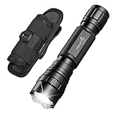 ULTRAFIRE Tactical Flashlight with Holster, Single Mode LED Flashlight 1000 High Lumen Duty Flashlights with Belt Holster and Charger, Bright Small Flash Light WF-501B