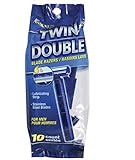 Assured Twin Blade Disposable Razors with Lubricating Strips, 10-ct. Packs