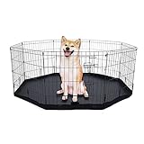 Dog Playpen Bottom Pad/Top Cover,[Playpen Not Included !!!] Octagon Playpen Kennel Cover,Playpen Cover for Pets,Leak-Proof and Easy to Clean.Suitable for Metal 8 Plate Fence 24 inch Pet Pen Cover.