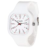 origset Nursing Watch with Secondhand Nurses for Women Unisex 24 Hours White Color Gift for Nursing Student Water Resistant