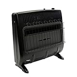 Mr. Heater 30000 BTU Vent Free Blue Flame Natural Gas Indoor Outdoor 1000 Square Feet Wall Mount Space Heater with Built-in Thermostat, Black