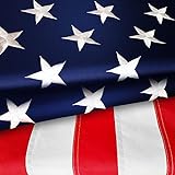 American Flag Outdoor Heavy Duty, Thickened, US Flag, American Flag 3x5 FT Durable, All Weather Nylon, UV Fade Proof, Flag Outdoor High Wind - Patriotic Decorations, Embroidered Stars, Sewn Stripes