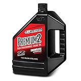 Maxima (219128 Premium 2 Smokeless 2-Stroke Premix/Injector Oil - 1 Gallon, Red