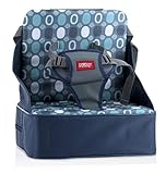 Nuby Easy Go Safety Lightweight High Chair Booster Seat, Great for Travel, Blue