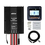 EPEVER MPPT Charge Controller 30A 12V 24V Auto Max PV 100V 390W/780W Solar Panels Regulator Waterproof IP67 Kit for Sealed, Gel, Flooded, Lithium & User Types (MPPT 30A+MT50+RS485)