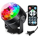 Sound Activated Party Lights with Remote Control Dj Lighting, Disco Ball Strobe Lamp 7 Modes Stage Light for Home Room Dance Parties Birthday Karaoke Halloween Christmas Wedding Show Club Decorations