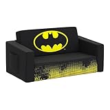 Batman Cozee Flip-Out Sofa - 2-in-1 Convertible Sofa to Lounger for Kids by Delta Children